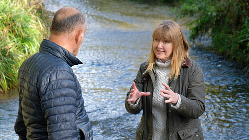 Sarah Gibson at River Avon